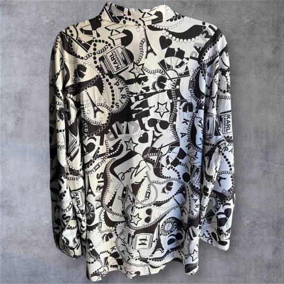 KARL LAGERFELD PARIS Women's Blouse NWT - Size 1X - Picture 2 of 5